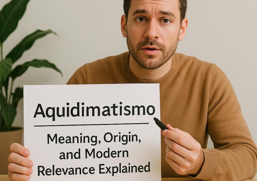What Is Aquidimatismo? Meaning, Origin, and Modern Relevance Explained