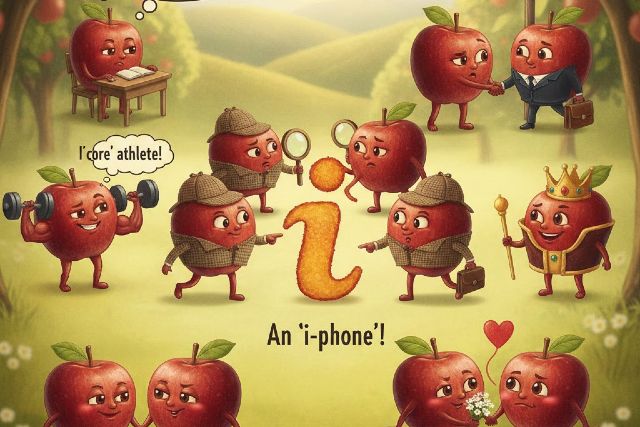Apple Puns: Hilarious Wordplay for Captions, Cards & Conversation